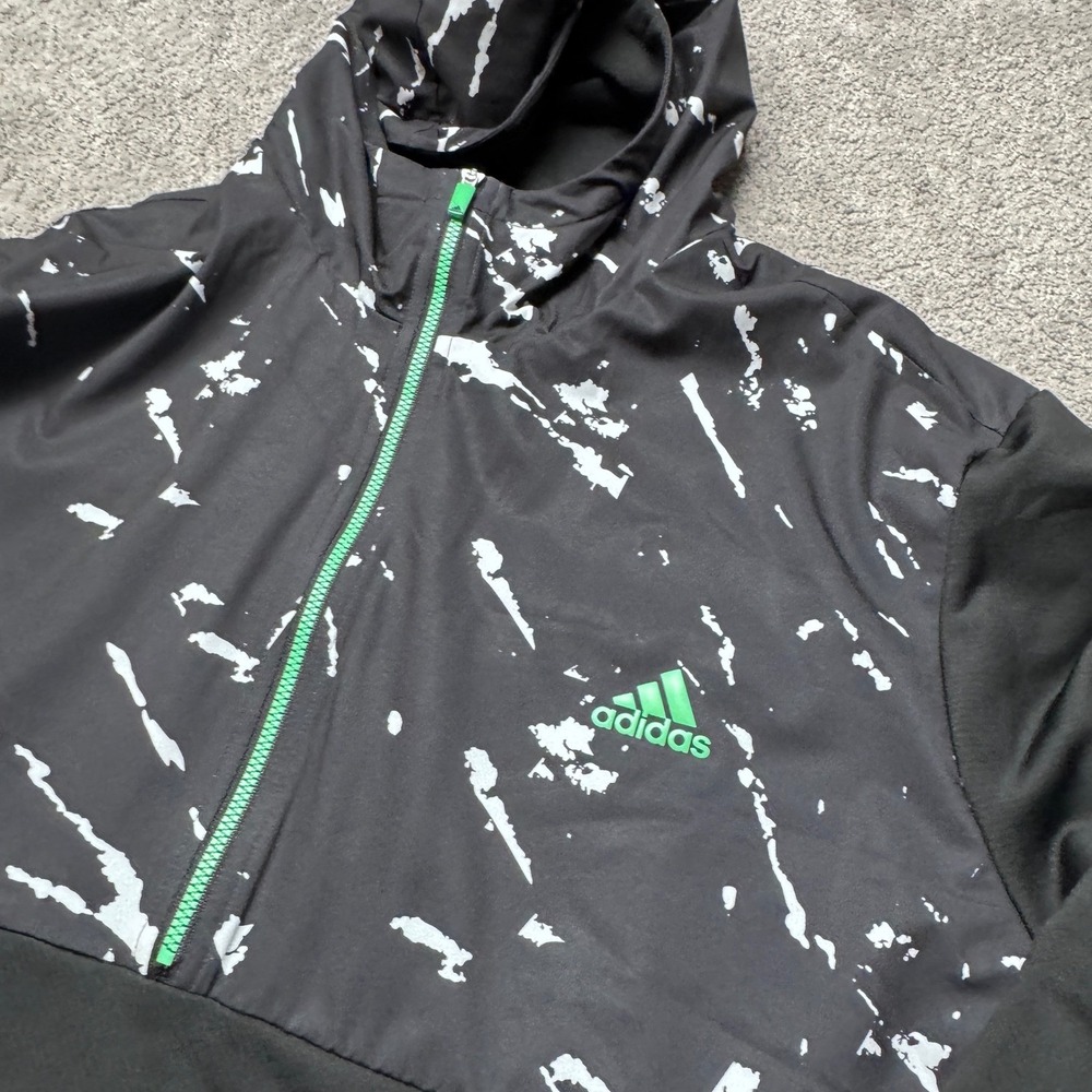 Adidas Men's XL Quater Zip Hoodie Pullover Black